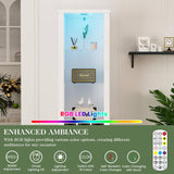 75'' Tall Storage Cabinet with Led Light, White