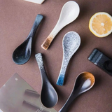 Japanese Ceramic Soup Spoon Tableware Kitchen Spoon
