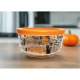 Dura Living Halloween Glass Storage Containers with Lids, 2 Cup Set Set of 6 (3 Containers + 3 Lids)