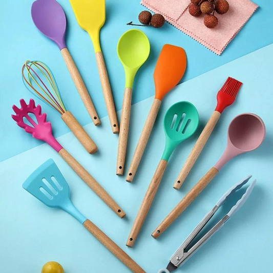 12pcs Colourful Silicone Kitchen Utensils Set
