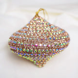 4" Gold Jeweled Onion Ornament Set Of 6