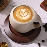 Retro Ceramic Coffee Cup & Saucer Set