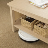 Wholesale 2-Tier Rattan Sides Open Shelf Storage Coffee Table