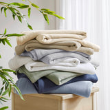Diamond Jacquard Soft Bamboo Cotton Blanket, Grey