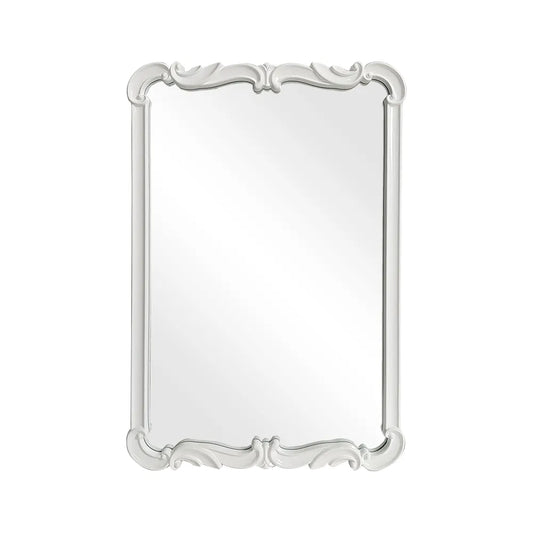Asbille Glossy White Wall Mirror