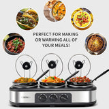 Royalcraft Triple Slow Cooker Buffet Servers and Warmer
