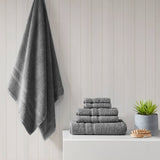 Turkish Cotton 500gsm 6-Piece Towel Set, Dark Grey Charcoal