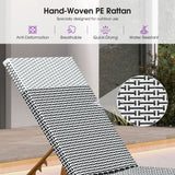 PURPLE LEAF Pool Oversized Lounge Chairs Rattan Aluminium Patio Chaise Lounge Outdoor Adjustable Recliner Finish Loungers Woven PE Sun Chairs for Poolside Deck Beach
