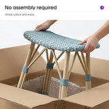 PURPLE LEAF Outdoor Bar Stools Set of 2 Backless Rattan Barstools with Saddle Seat and Footrest All Weather Aluminum Bar Chairs for Patio Kitchen Island Pool Balcony