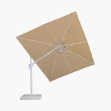 PURPLE LEAF White Outdoor Umbrella Left-Right Tilting Patio Cantilever Umbrella