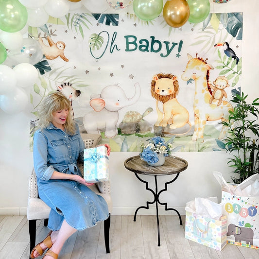 Safari Baby Shower Photo Backdrop