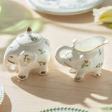 Grace Teaware Garden Elephant Sugar & Creamer Set