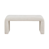 Cream Transitional Boucle Waterfall Accent Bench