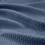 All-Season Egyptian Cotton Woven Bedding Blanket, Navy Blue