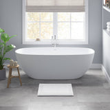 100% Cotton Tufted 3000 Gsm Reversible Bath Rug, White