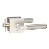 ZR01-098A Satin Champagne Bronze Door Levers, Knurled Square Rosette | Privacy, Passage, Dummy