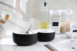 Kook Ceramic Nesting Bowl Set with Lids, 4-Piece