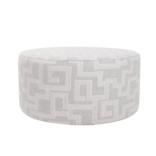 Indoor/Outdoor Universal Round Ottoman Syros Fog Cover Only