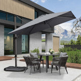 PURPLE LEAF Patio Outdoor Large Umbrella Square and Rectangular Cantilever Yard Sun Umbrellas