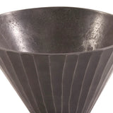 Graphite Chiseled Metal Bowl