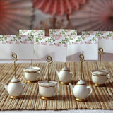 Tea Time Whimsy Place Card Holder Set of 6