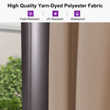 PURPLE LEAF Patio Cantilever Umbrella with Aluminum Offset Hanging for Pool Garden Deck