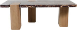 Ravenna - Marble/Stone Coffee Table - Burgundy