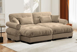CLOUDIES 94" Loveseat with 2 Ottomans
