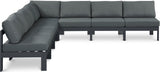 Nizuc - Outdoor Patio 7 Piece Modular Sectional With Gray Frame