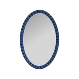 Varsha Oval Glossy Navy Mirror