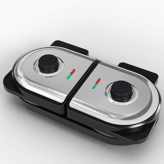 Dual Waffle Maker: Heart Waffle & Classic Waffle Iron