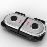 Dual Waffle Maker: Heart Waffle & Classic Waffle Iron