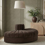 Rummi - Velvet Performance Fabric Upholstered 2 Piece Rounded Modular Loveseat