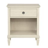 European Country Style Farmhouse Classic Nightstand, Cream