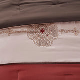24-Piece Room-in-A-Bag Medallion Comforter Set, Red