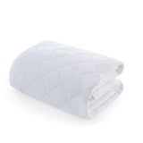 Waterproof Mattress Pad with Polyester Fill, White