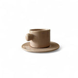 Moroccan Ceramic Espresso Cup & Saucer Set of 4