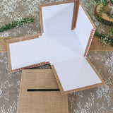 Rustic Burlap Lace Wedding Card Box