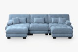 CLOUDIES 134" 3 Seater Sofa with 2 Ottomans