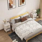 Wholesale Farmhouse Nightstand, Boho Bedside Table with 2 Drawers
