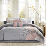 Spring Floral Comforter/Duvet Cover Set, Blush