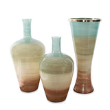 Capri Stripe Flared Glass Vase- Large