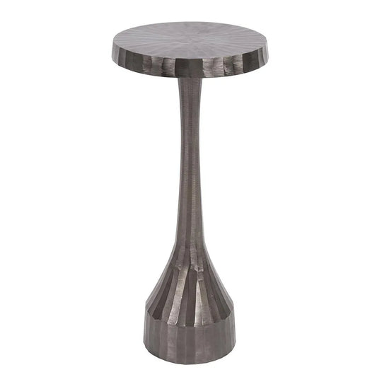 Chiseled Aluminum Graphite Martini Table