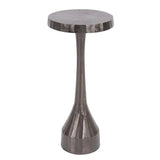 Chiseled Aluminum Graphite Martini Table