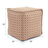 Square Pouf Pyth Gold