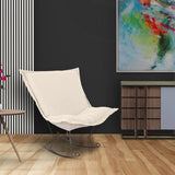 Scroll Puff Rocker Titanium- Barbet Natural/Natural