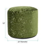 Round Tall Pouf Pisani Emerald
