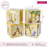Honey Bear Baby Block Boxes for Baby Shower Decor