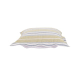 Indoor/Outdoor Puff Scroll Ottoman Dune Moss Cover Only
