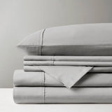 Cotton-Blend Sateen 800TC 6-Piece Sheet Set, Light Grey